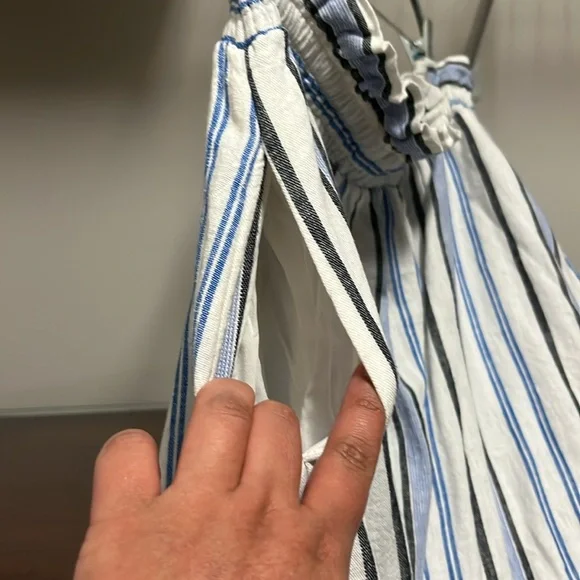 EUC A New Day Women's XXL Blue, White, and Black Stripe Midi Skirt - Picture 5 of 8